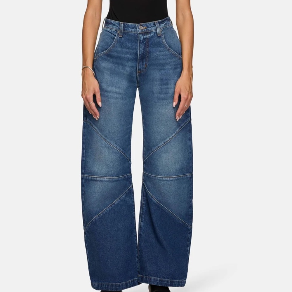NWT EB Denim Frederic Jean Blue Dream High-Rise Barrel Jean. Size 23